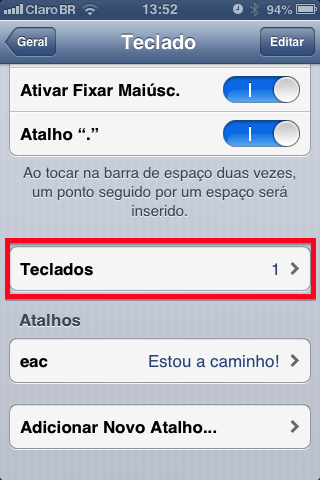 teclado Emoji para iPad e iPhone 4
