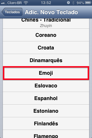 teclado Emoji para iPad e iPhone 6