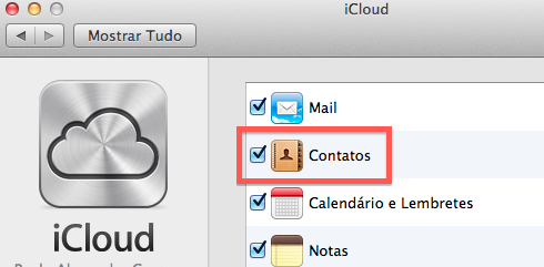 como ter os mesmos contatos no Mac iPad e iphone