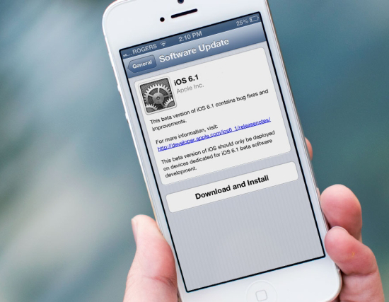 iOS 6.1 para iPhone, iPad e iPod touch