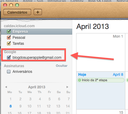iCal no Mac iCal no Mac