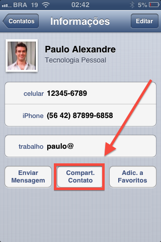 Como enviar contatos de iPhone para iPhone