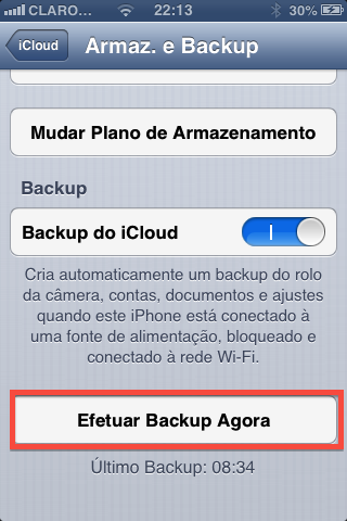 Como fazer o backup do iPhone usando o iCloud