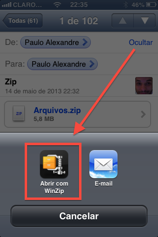 Como abrir arquivos Zip no iPhone e iPad