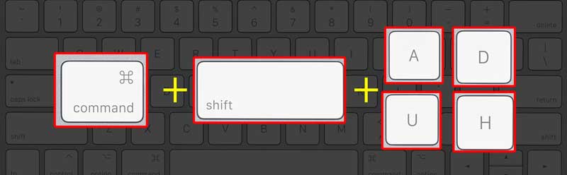 atalhos de teclado no mac