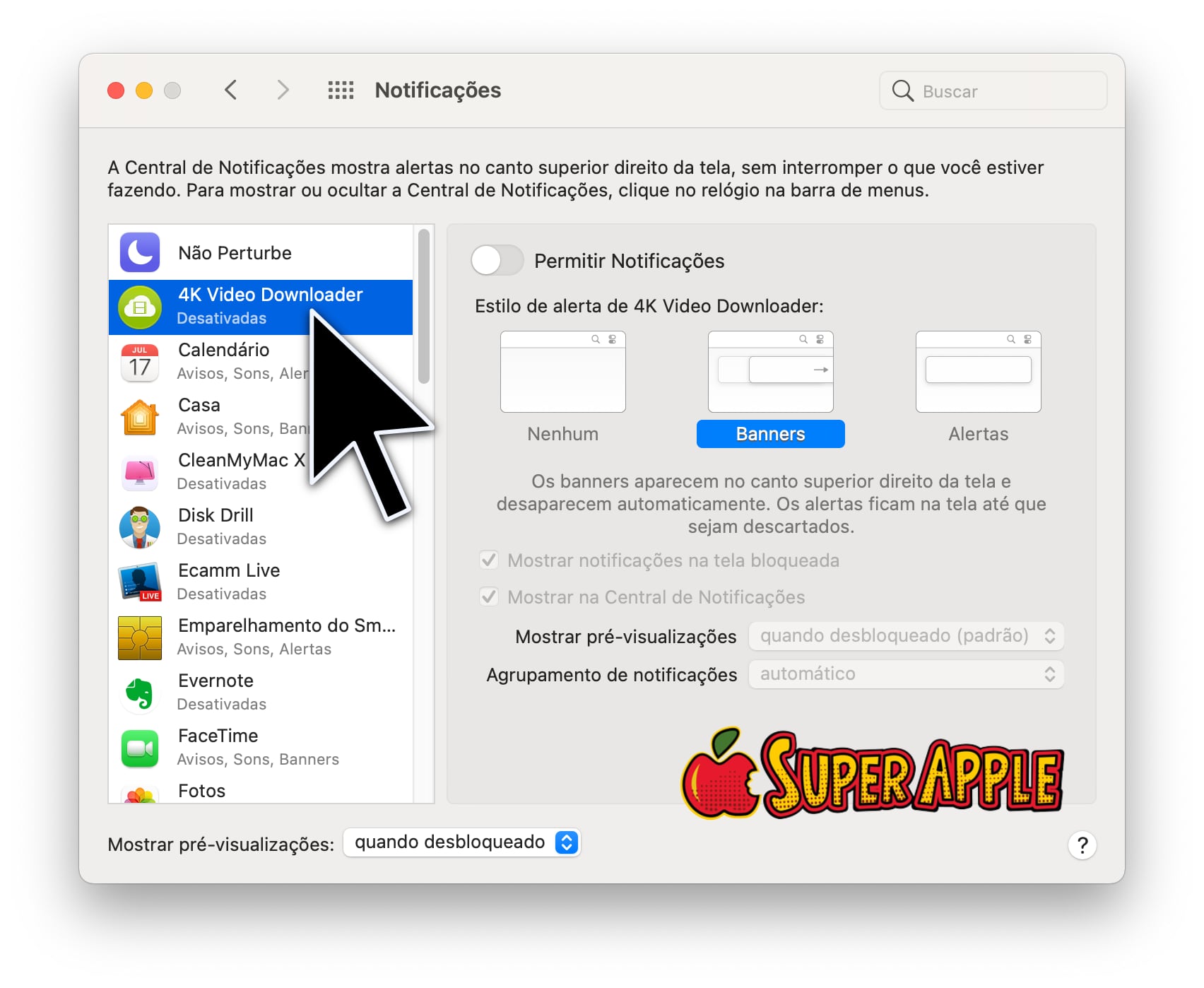 Não Perturbe do Mac