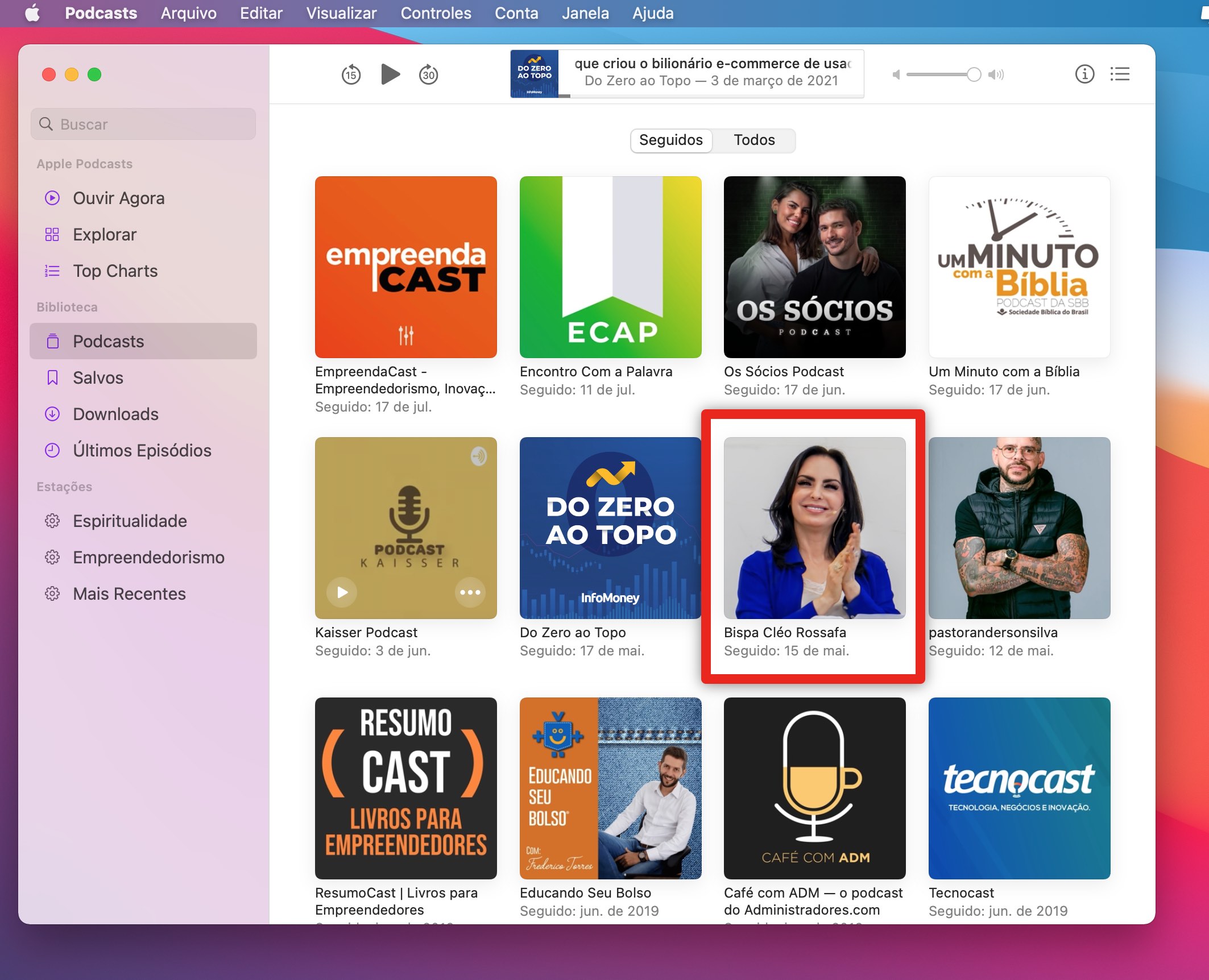 baixar podcasts no mac