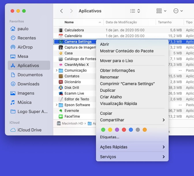 Desinstalar Aplicativos no Mac