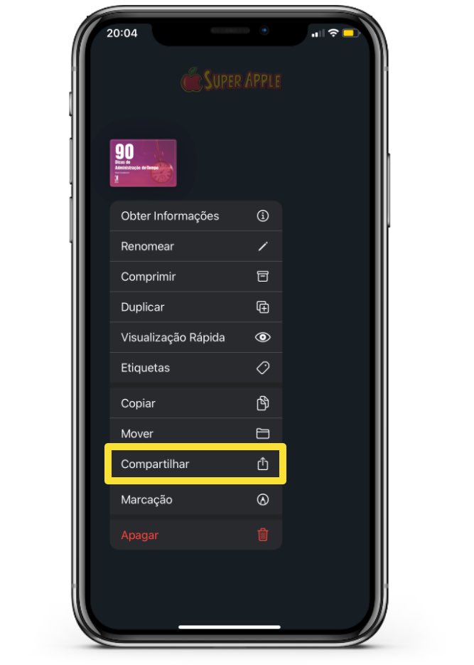 pastas no iCloud do iPhone