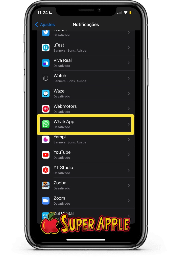 Mensagens do Whatsapp NÃO Aparecerem na Tela