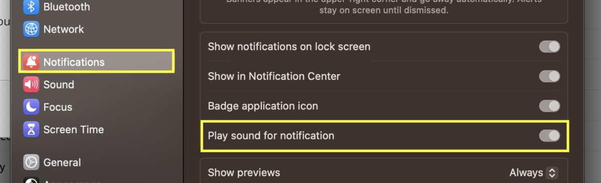 Sons de Notificação no MacOS