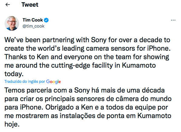 Tim Cook Reconhece Tim Cook Reconhece