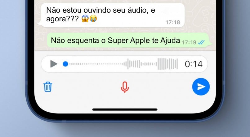 áudio no WhatsApp
